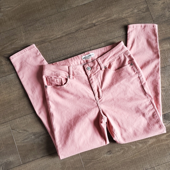 Artisan Ny Denim - Artisan NY Mid Rise Skinny Stretch Jeans Pink Size 6